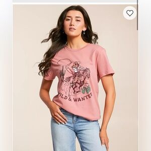 Ariat Pink 'Wild & Wanted' Graphic Short Sleeve Tee